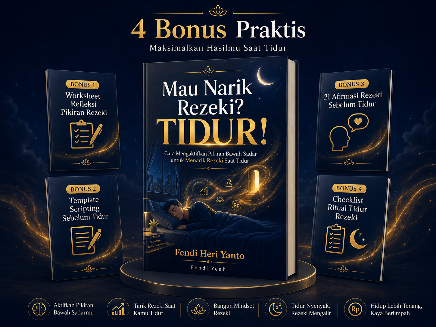 Mockup Ebook Mau Narik Rezeki TIDUR